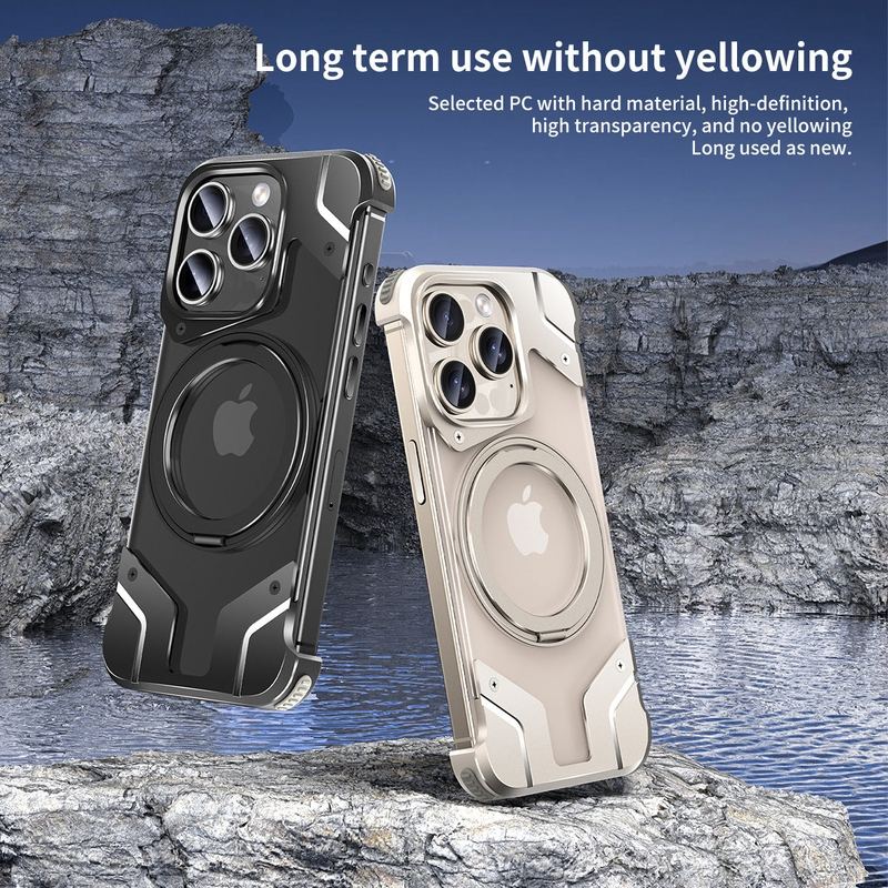 ChubbyArmor MechaSpin - 360° Rotating Stand Magnetic Case For iPhone - Image 4