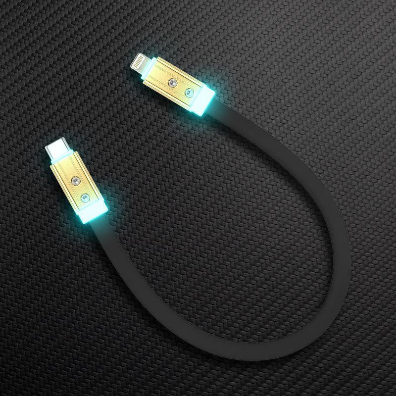 "Neon Chubby" Flat Charge Cable With Gold-plated Design - Image 13